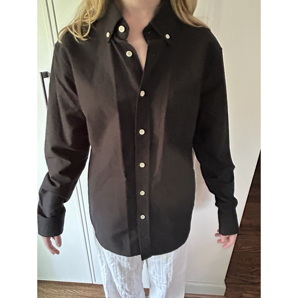Taylor Stitch The Katherine Black Washed Oxford Button Down Shirt Womens Size 40 - Picture 4 of 9
